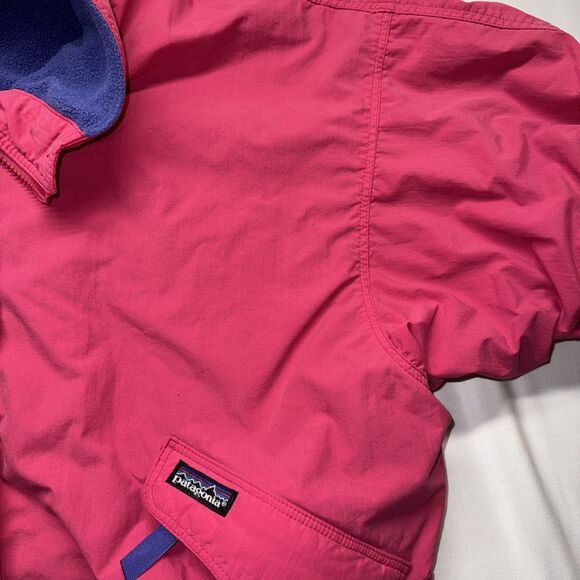 Vintage Patagonia Shelled Synchilla Jacket USA Made Pink Women’s 14 Late 80s - Picture 9 of 16